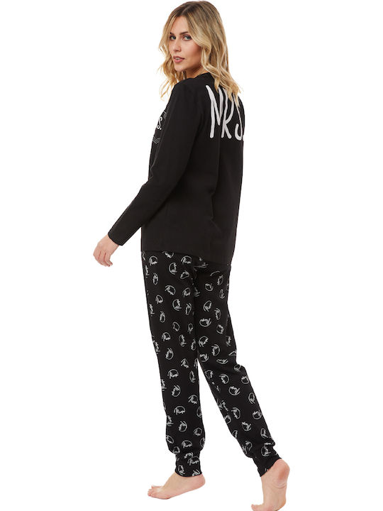 Minerva Set Winter Women's Pajamas Black