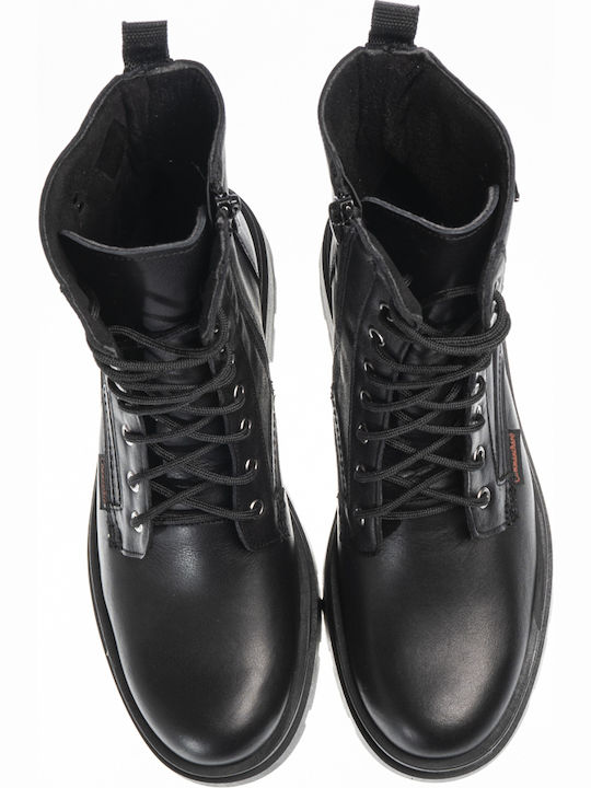 Leather Women's Ankle Boots Black