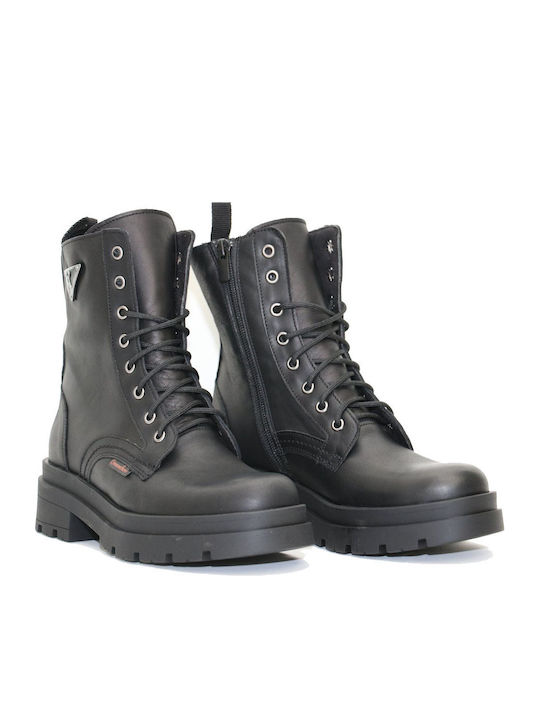 Leather Women's Ankle Boots Black