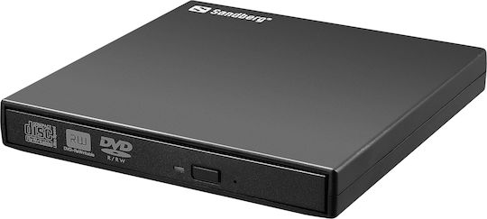 Sandberg Extern Unitate optică Înregistrare/Citire DVD/CD pentru Desktop / Laptop Negru