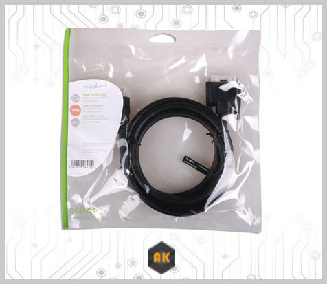Nedis Cablu DVI-D de sex masculin - HDMI de sex masculin 2m Negru (CCGP34800BK20)