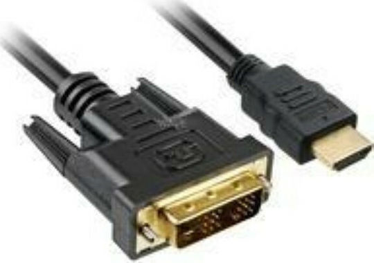 Sharkoon Кабел DVI-D мъжки - HDMI мъжки 5м Черен