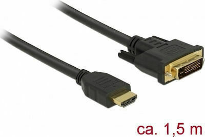 DeLock Cable DVI-D male - HDMI male 1.5m (85583)