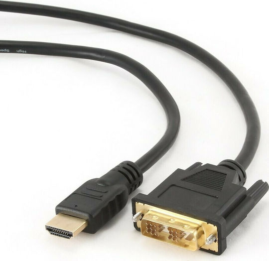 Gembird 1.8m DVI-D male to HDMI male Cable Black ()