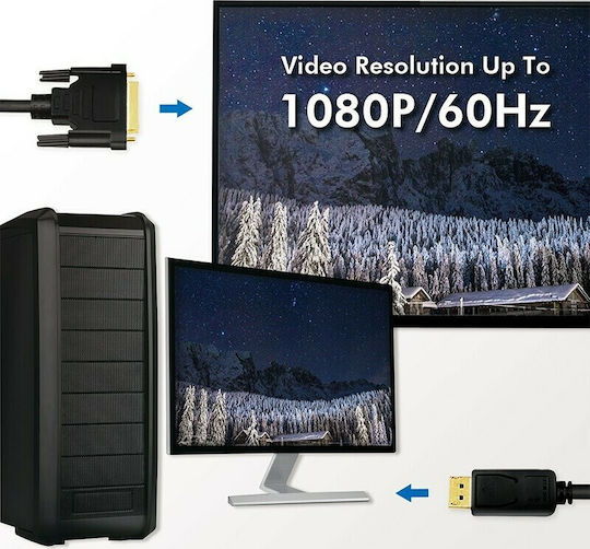 LogiLink Cable DVI-D male - DisplayPort male 3m (CV0132)