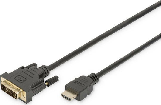 Digitus AK-330300-020-S 2m DVI-D male to HDMI male Cable Black (AK-330300-020-S)