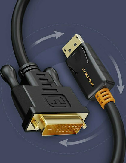Cabletime Cable DVI-D male - DisplayPort male 3m