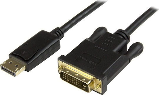 StarTech Кабел DVI-D мъжки - DisplayPort мъжки 3м Черен (DP2DVIMM10)