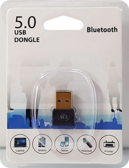 Powertech BT-006 USB Bluetooth 5.0 Adapter με Εμβέλεια 20m