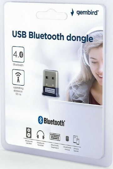 Gembird BTD-MINI5 USB Bluetooth 4.0 Адаптер с Обхват 50м Черен