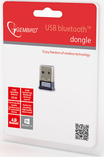 Gembird BTD-MINI5 USB Bluetooth 4.0 Адаптер с Обхват 50м Черен
