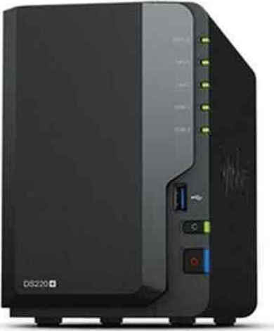 Synology DiskStation DS220+ NAS Tower με 2 θέσεις για HDD/SSD και 2 θύρες Ethernet