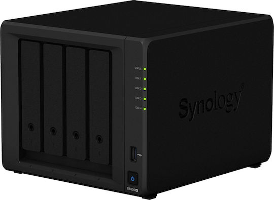 Synology DiskStation DS920+ NAS Tower με 4 θέσεις για HDD/M.2/SSD και 2 θύρες Ethernet