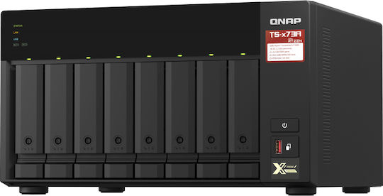 QNap TS-873A-8G NAS Tower με 8 θέσεις για HDD/M.2/SSD και 4 θύρες Ethernet