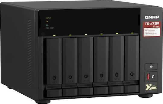 QNap TS-673A-8G NAS Tower με 6 θέσεις για HDD/SSD και 2 θύρες Ethernet