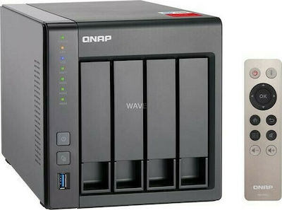 QNap TS-451+-8G NAS Tower με 4 θέσεις για HDD/SSD και 2 θύρες Ethernet