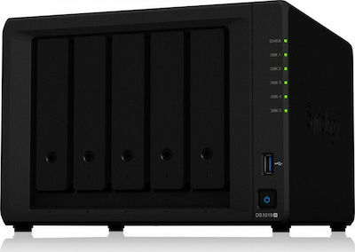 Synology DiskStation DS1019+ NAS Tower με 5 θέσεις για HDD/M.2/SSD και 2 θύρες Ethernet