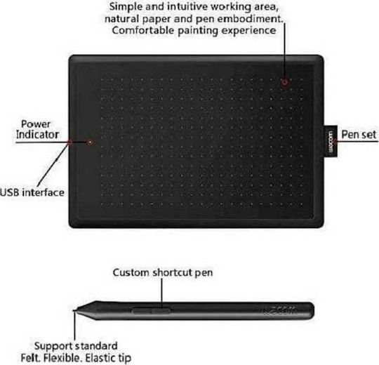 Wacom One 2017 Medium Stylus pen without Display