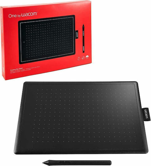 Wacom One Medium Stilou digital fără ecran Negru / Roșu