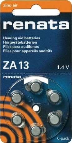 Renata Zinc Air Батерии За Слухови Апарати 13 1.45V 6бр