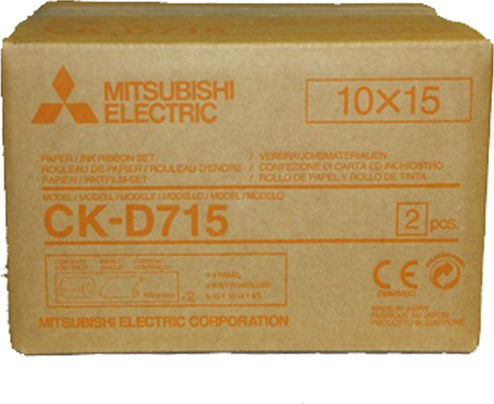 Mitsubishi Electric CK-D715 Γνήσια Μελανοταινία & Χαρτί για CP-D90DW-P/CP-D70DW-S/CP-D707DW-S 2τμχ