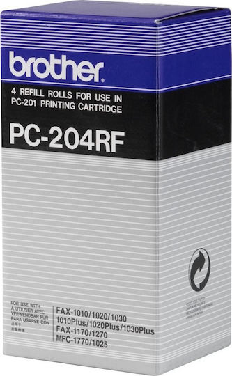 Brother PC-204RFB Compatible Ribbon Ink Cartridge for Bruder Schwarz 450 4Stück (PC-204RF)