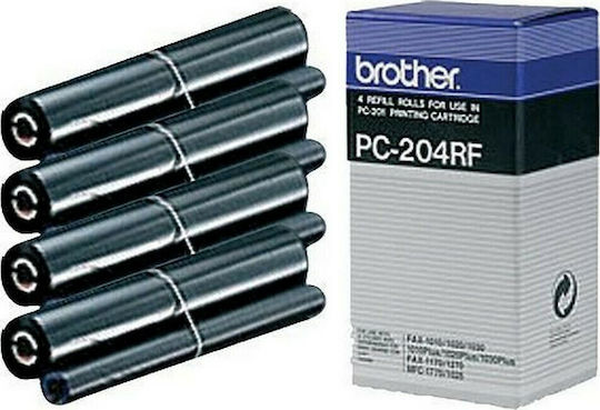 Brother PC-204RFB Compatible Ribbon Ink Cartridge for Bruder Schwarz 450 4Stück (PC-204RF)