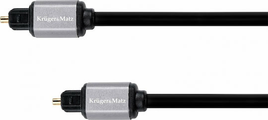 Kruger & Matz Optical Audio Cable TOS male - TOS male Μαύρο 2m (KM0321)