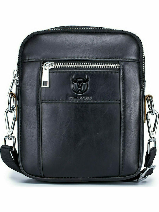 DJB-09 Leather Men's Bag Shoulder / Crossbody Black