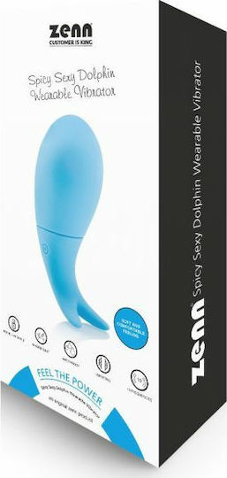 Zenn Spicy Sexy Dolphin Mini Κλειτοριδικός Δονητής Wearable Vibrator 8.5cm Blue