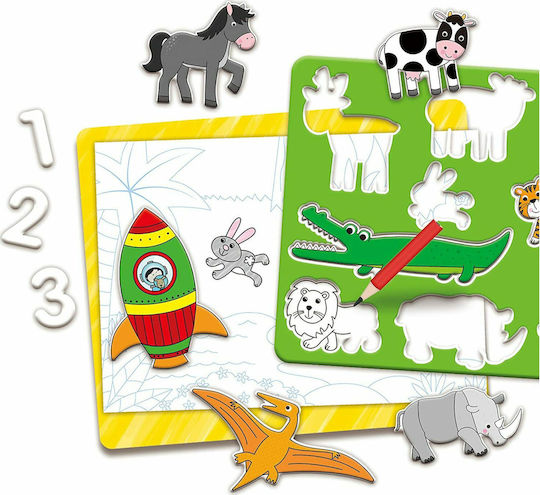 Galt Toys Jucărie Magnetică De Construcție Magnetic Stensils Pentru Copii 3+ Ani