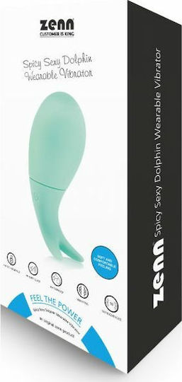 Zenn Spicy Sexy Dolphin Mini Κλειτοριδικός Δονητής Wearable Vibrator 8.5cm Green Mint