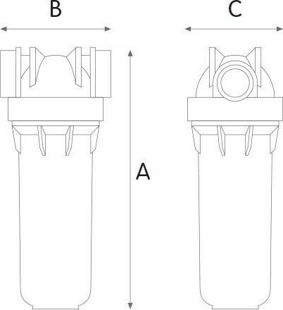 Atlas Filtri Under Sink Water Filter System Dp , ½" Inlet/Outlet, 15006