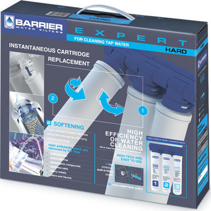 Barrier Expert Hard Wasserfiltrationssystem Unter der Spüle Durchmesser 1/4'' mit Wasserhahn & Ersatzfilter 1105
