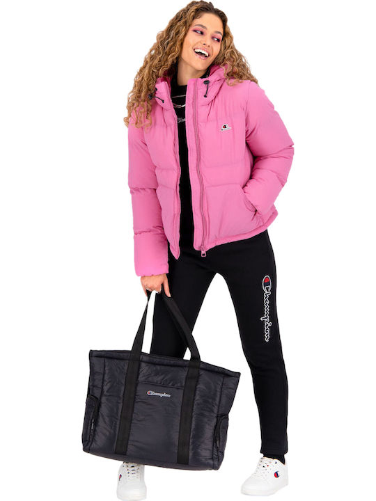 Scurtă Jachetă de femei Puffer Fuchsia