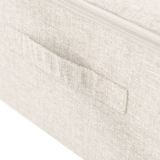 vidaXL Текстил Кутия за съхранение Cream 70x40x18см 2бр