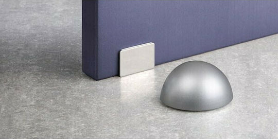 Door Stopper Magnetic Metallic Χρώμιο Ματ 1pcs