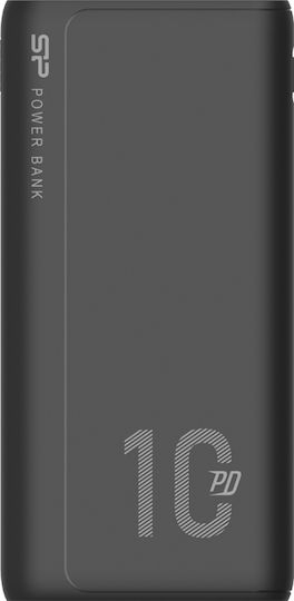 Silicon Power QP15 Power Bank 10000mAh 18W με 2 Θύρες USB-A και Θύρα USB-C Power Delivery / Quick Charge 3.0 Μαύρο