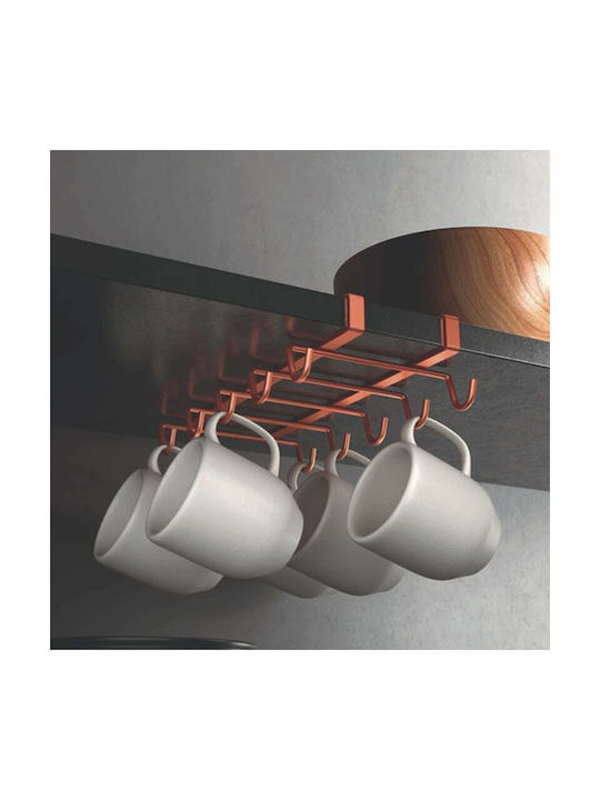 Metaltex My Mug Metallic Mug Stand 28x6x6cm Rose Gold