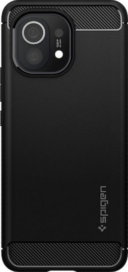 Spigen Rugged Armor Umschlag Rückseite Silikon 2mm Schwarz (Xiaomi Mi 11)