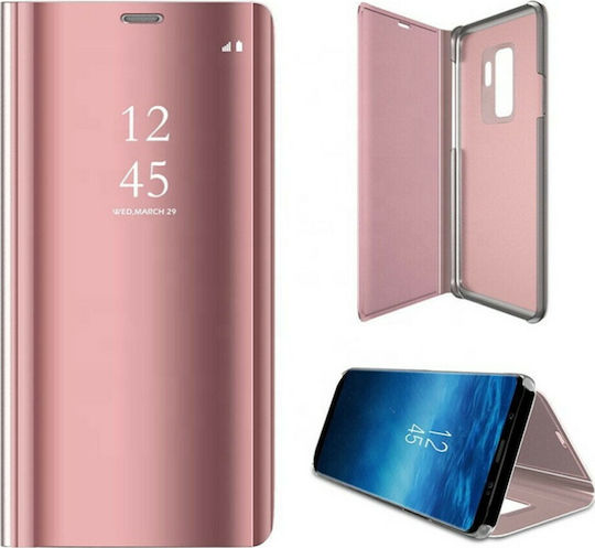 Hurtel Clear View Book Πλαστικό Ροζ Χρυσό (Redmi Note 8 Pro)