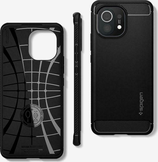 Spigen Rugged Armor Umschlag Rückseite Silikon 2mm Schwarz (Xiaomi Mi 11)