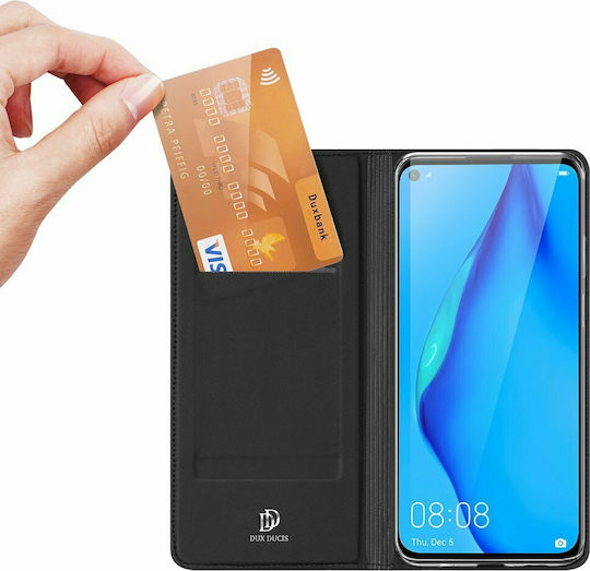 Dux Ducis Skin Pro Book Piele artificială Negru (Huawei P40 Lite)