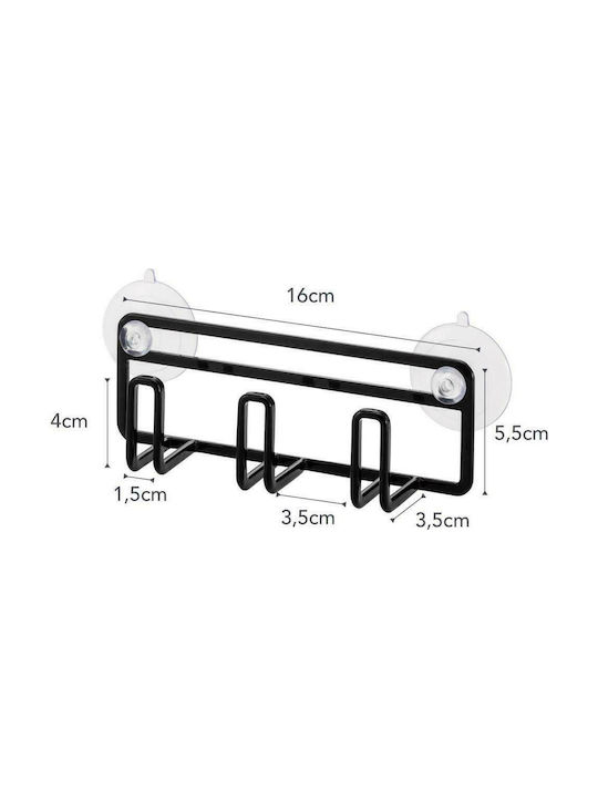 Yamazaki Yamazaki Küchenspülen-Organisatoren Schwamm-Halter Aus Metallisch Schwarz 16x5.5cm