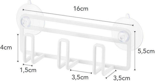 Yamazaki Schwamm-Halter aus Metallisch Weiß 16x5.5cm