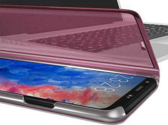 Hurtel Clear View Book Πλαστικό Ροζ Χρυσό (Redmi Note 9)