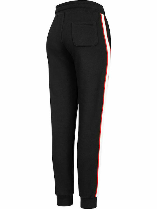 Lonsdale Pantaloni de trening pentru femei cu cauciuc Negru