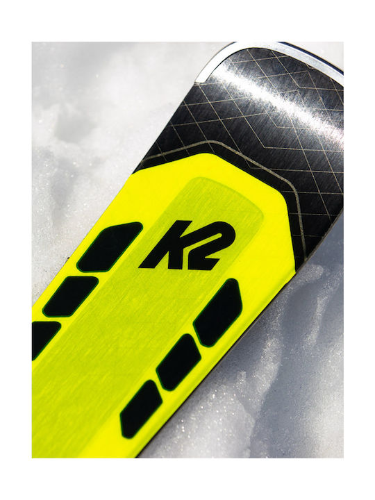 K2 Disruption 82Ti Ski Schuhe in Gelb Farbe mit Bindungen MXCell 12 TCx Quikclik