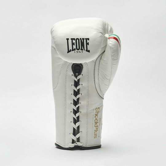 Leone Shock Plus GN102L Boxhandschuhe für Kampf Weiß