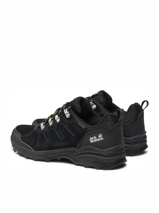 Jack Wolfskin Refugio Texapore Ανδρικά Ορειβατικά Παπούτσια Μαύρα